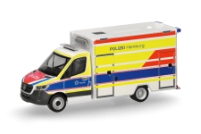 Herpa 099332 - H0 - Mercedes-Benz Sprinter 18 RTW Polizei Hamburg
